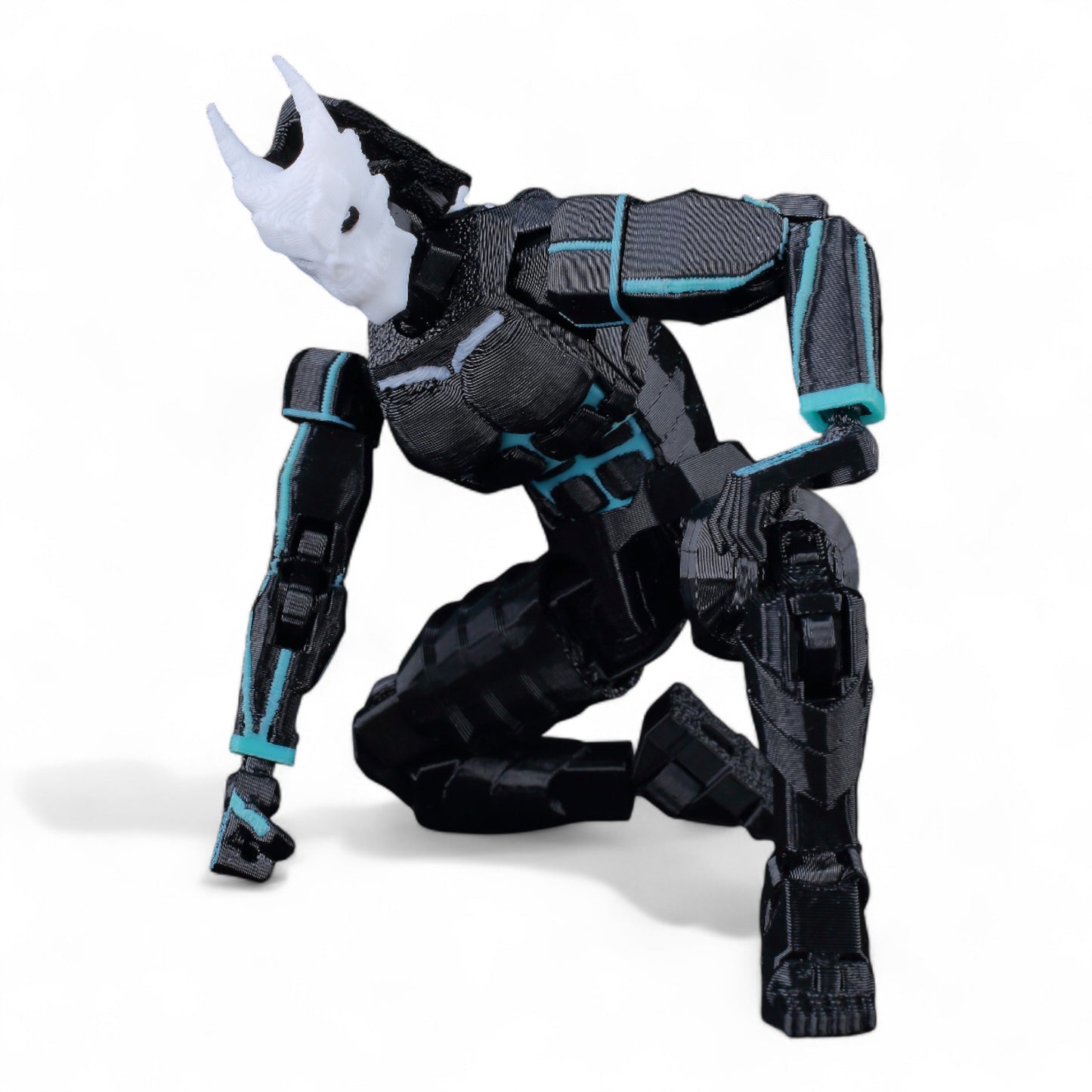 Kaiju No. 8 figure in dynamic crouch with monster detail visible