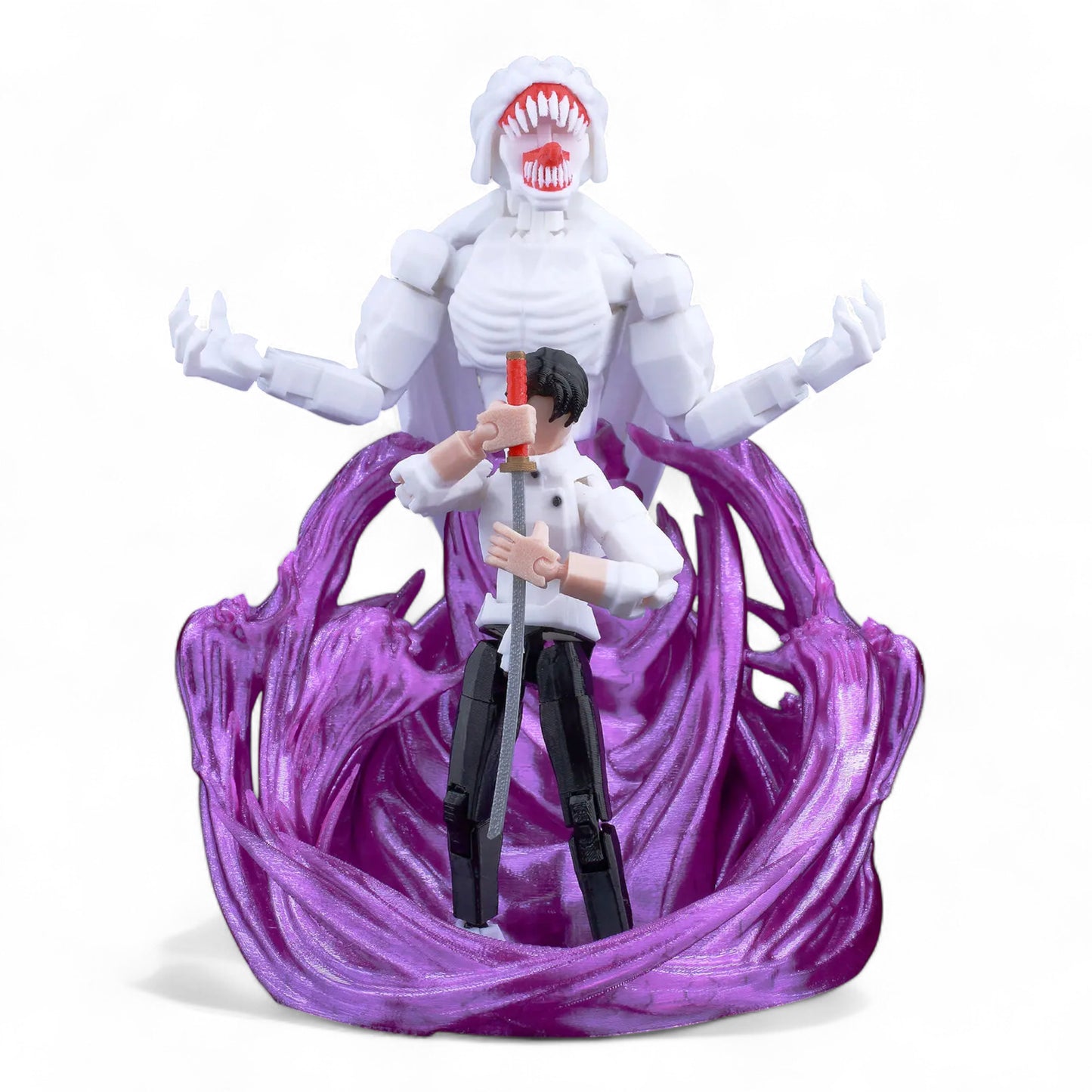 Anime-inspired figure with black hair and school uniform