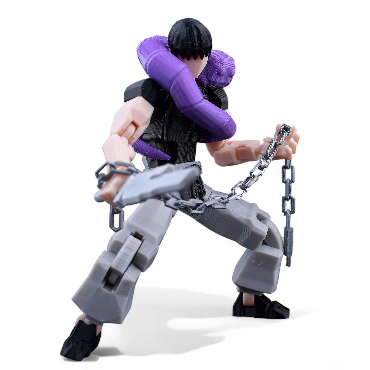 Articulated Toji figure in dynamic action pose
