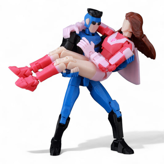 Atom Eve and Invincible poseable figures