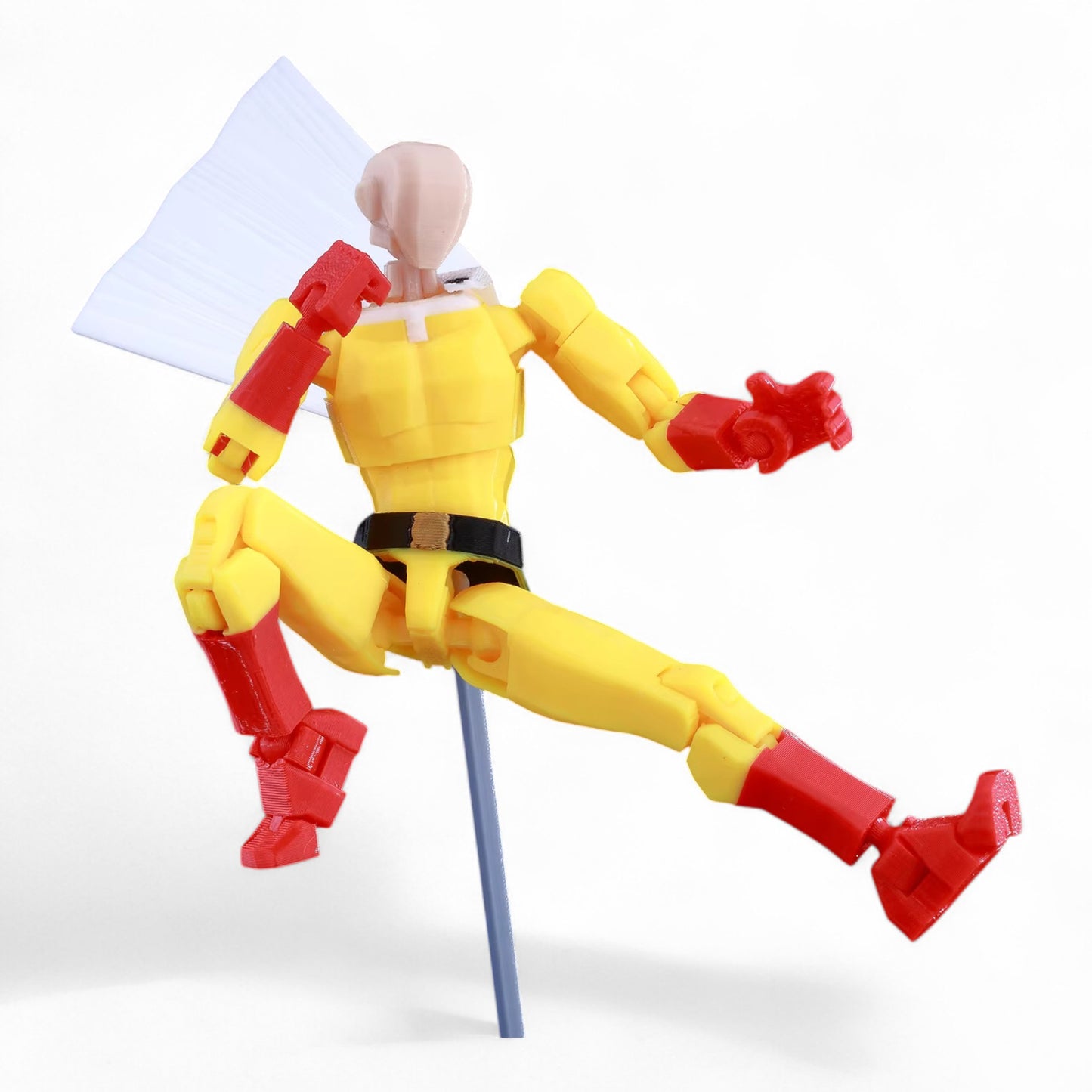 Dynamic action pose of Saitama figure in Titan13 style