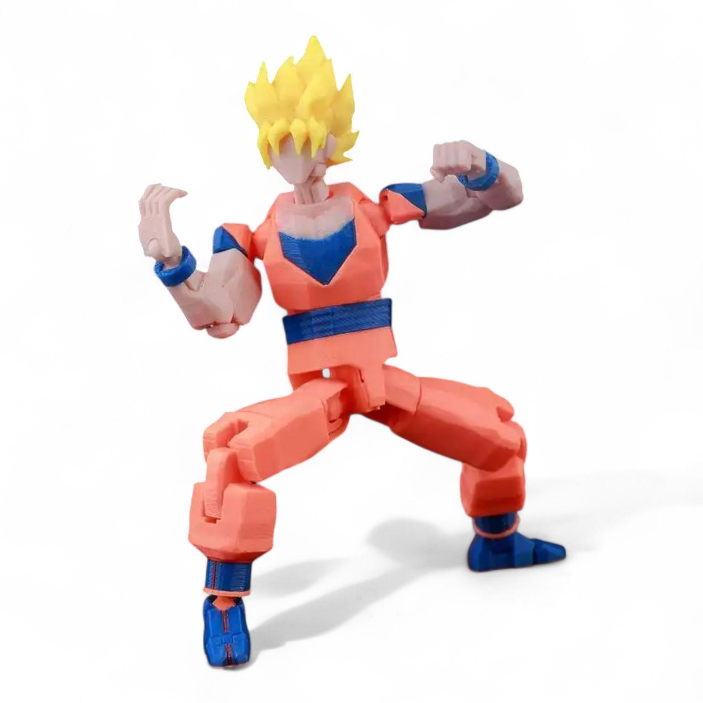 Articulated Goku figure performing martial arts stance