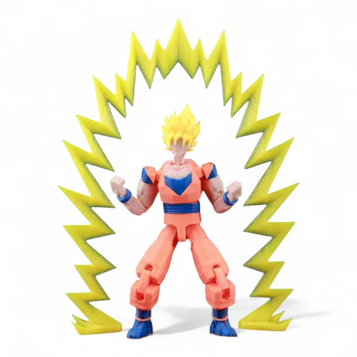 Action pose of Goku figure, energy aura style – Titan13 collectible