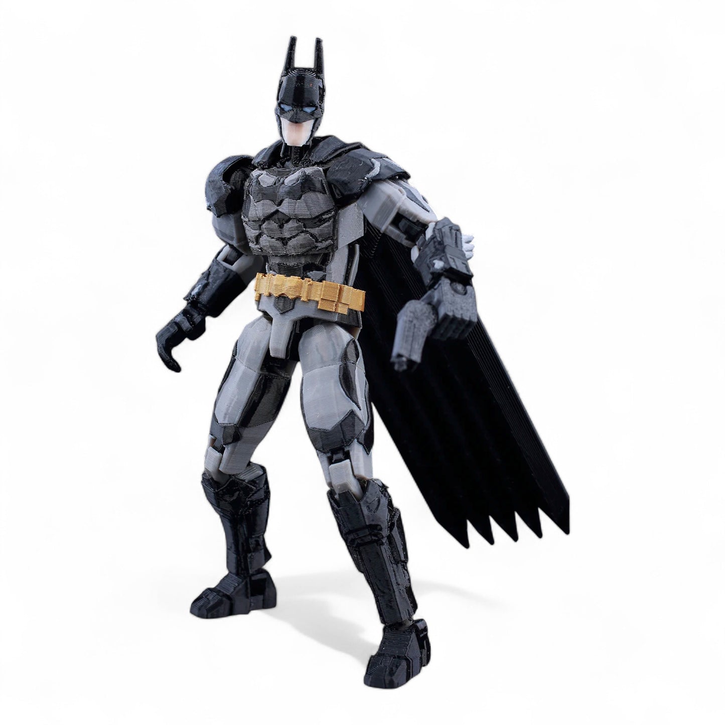 Front view of Batman Titan13-style poseable figure in heroic stance
