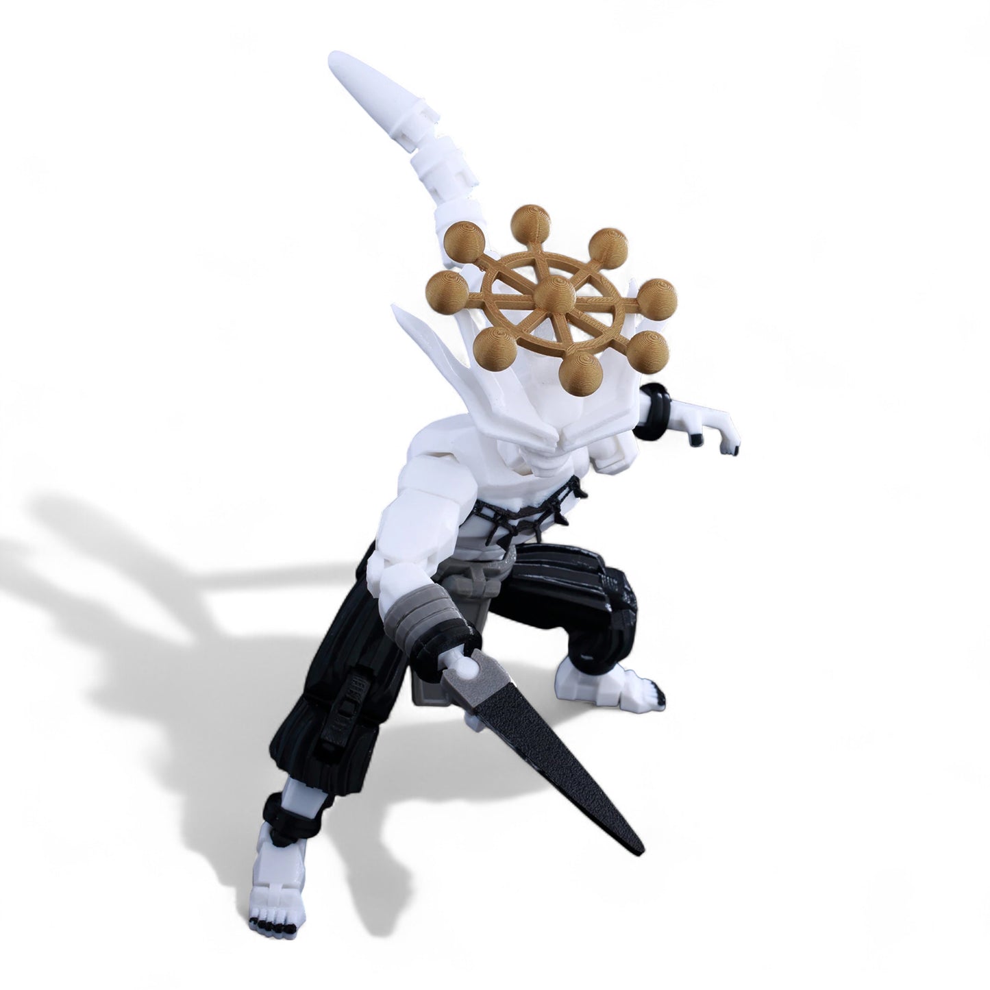 Articulated Mahoraga figure in aggressive beast stance