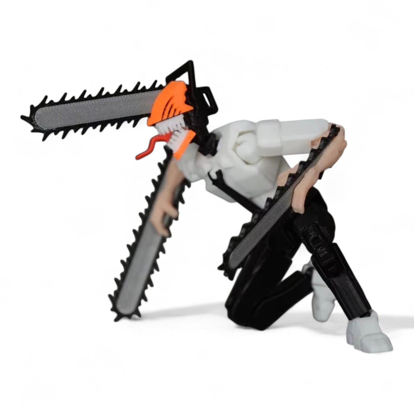 Close-up of Denji’s chainsaw head sculpt – Titan13 figure