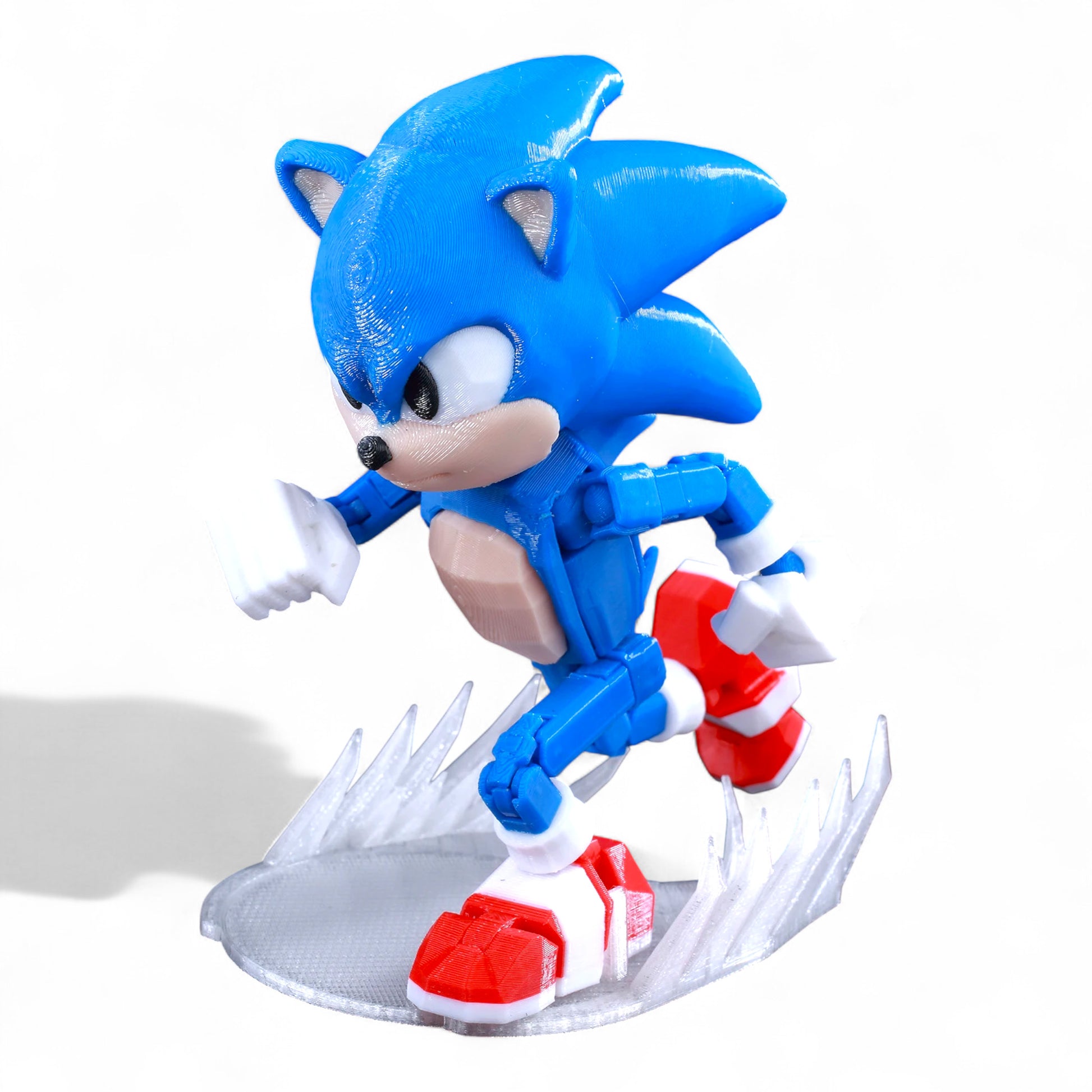 Front view of Sonic Titan13-style poseable figure in running stance