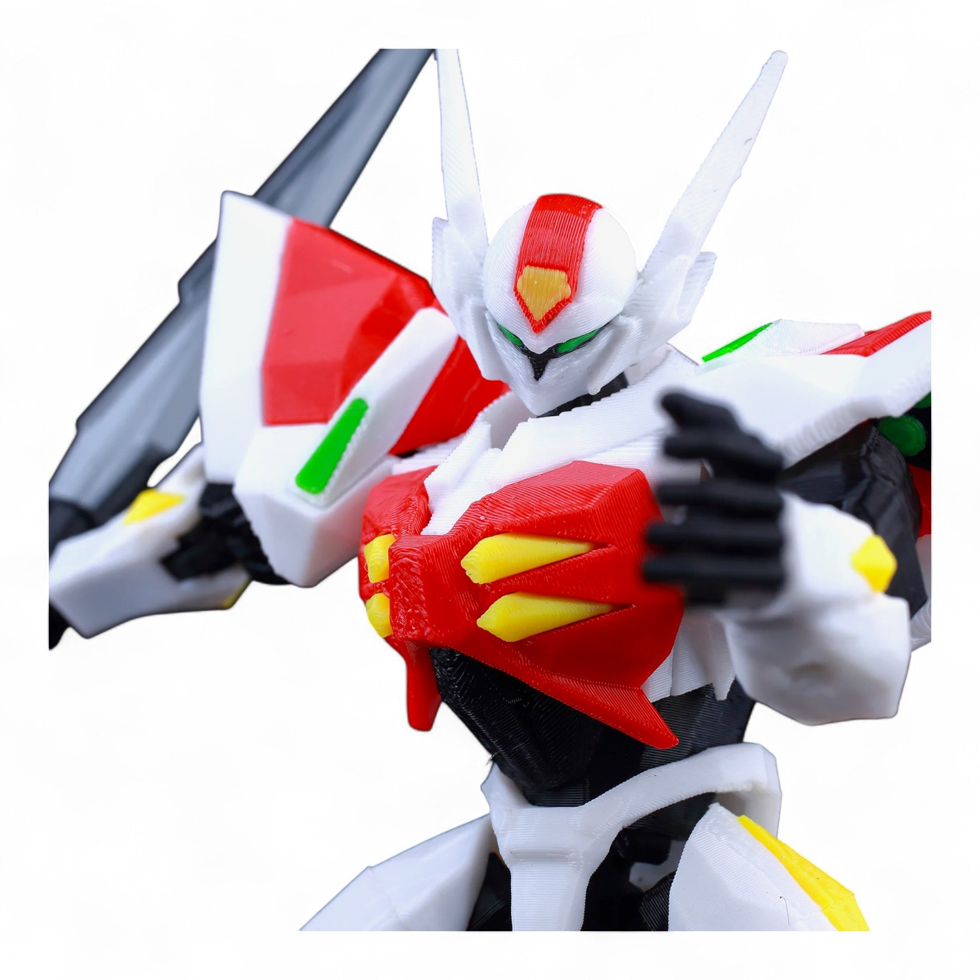 Close-up of Tekkaman’s helmet and facial area – Titan13 figure