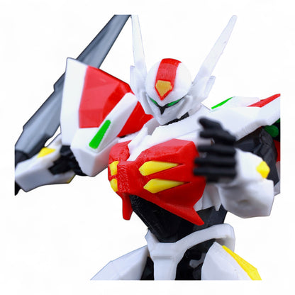 Close-up of Tekkaman’s helmet and facial area – Titan13 figure