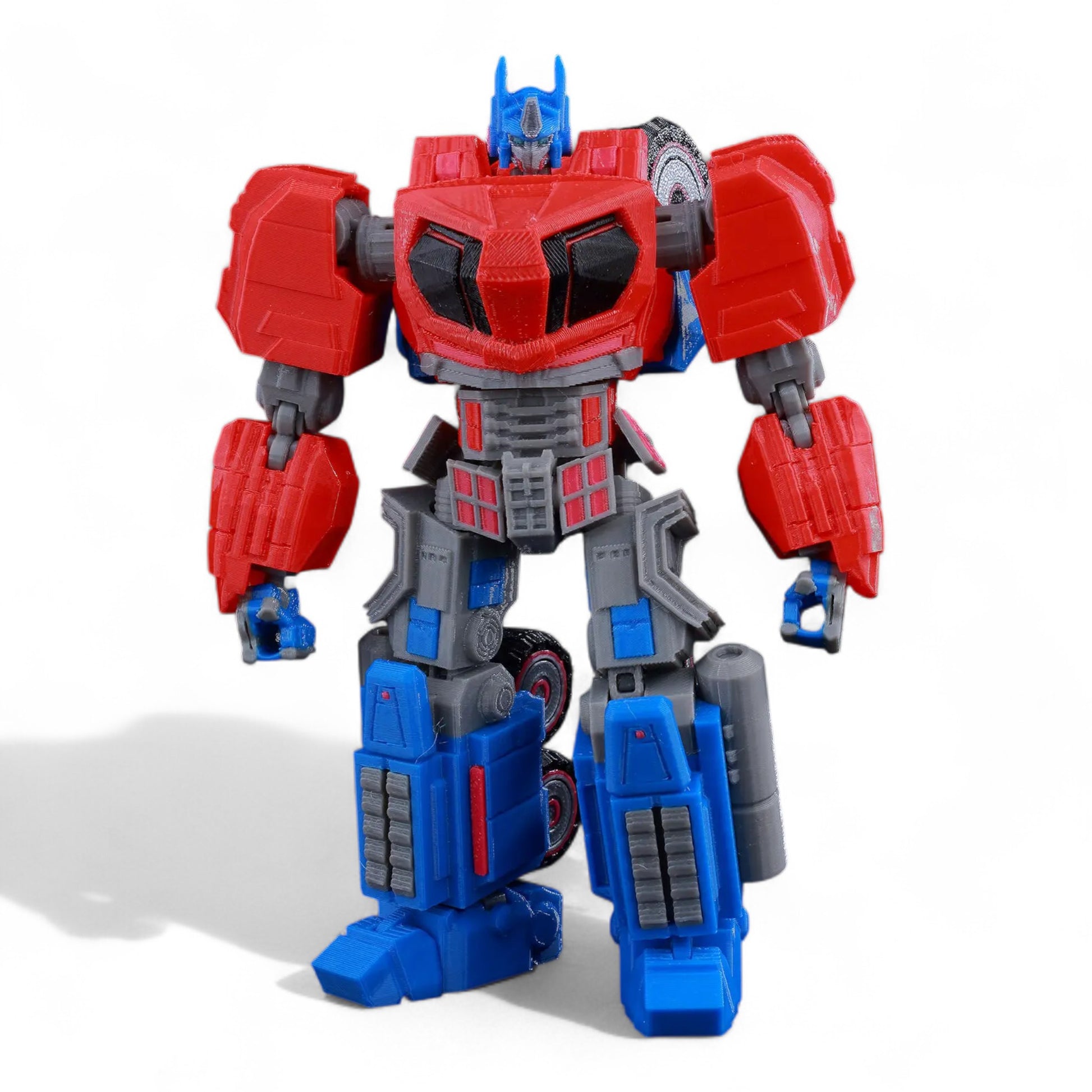 Front view of Optimus Prime Titan13-style poseable figure