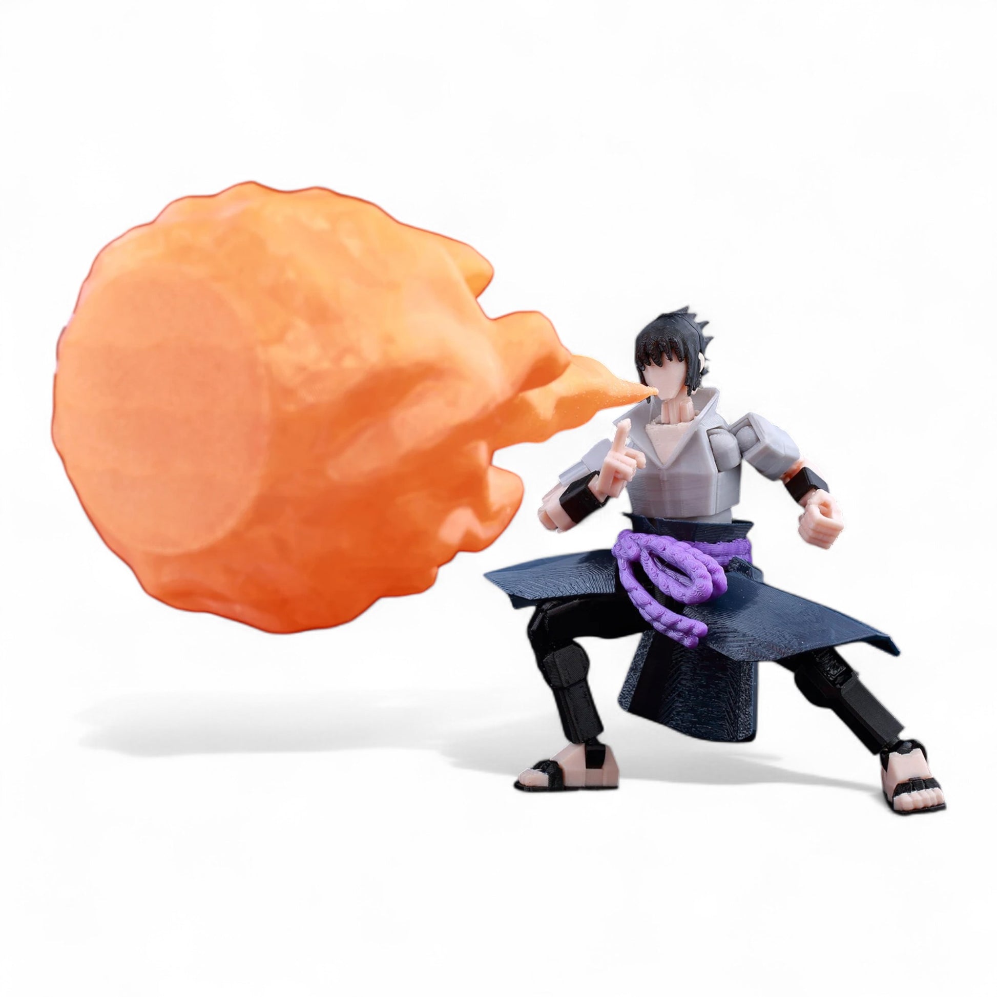Dynamic ninja action pose – Sasuke Titan13-style toy