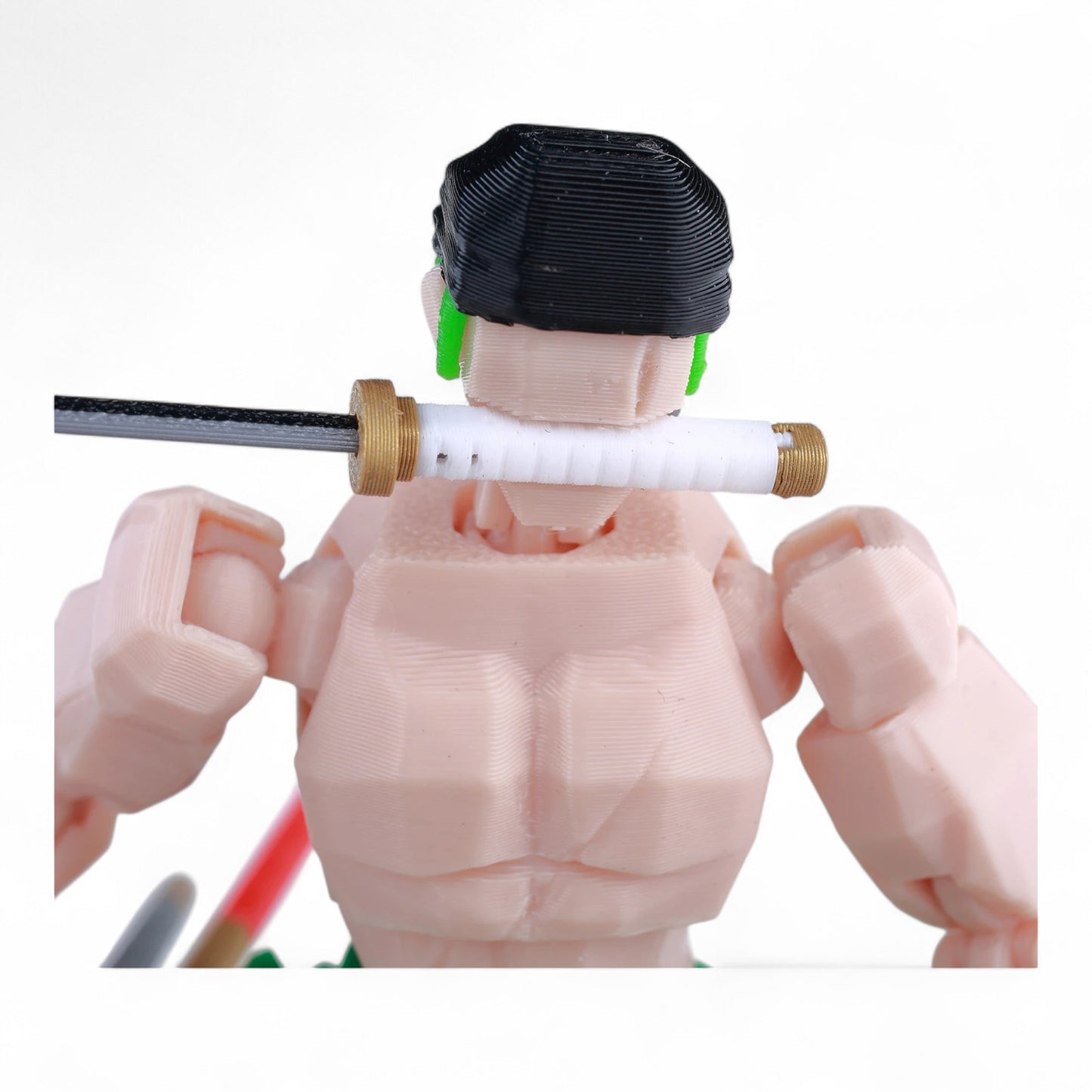 Close-up of Zoro’s face and sword – Titan13-format anime figure