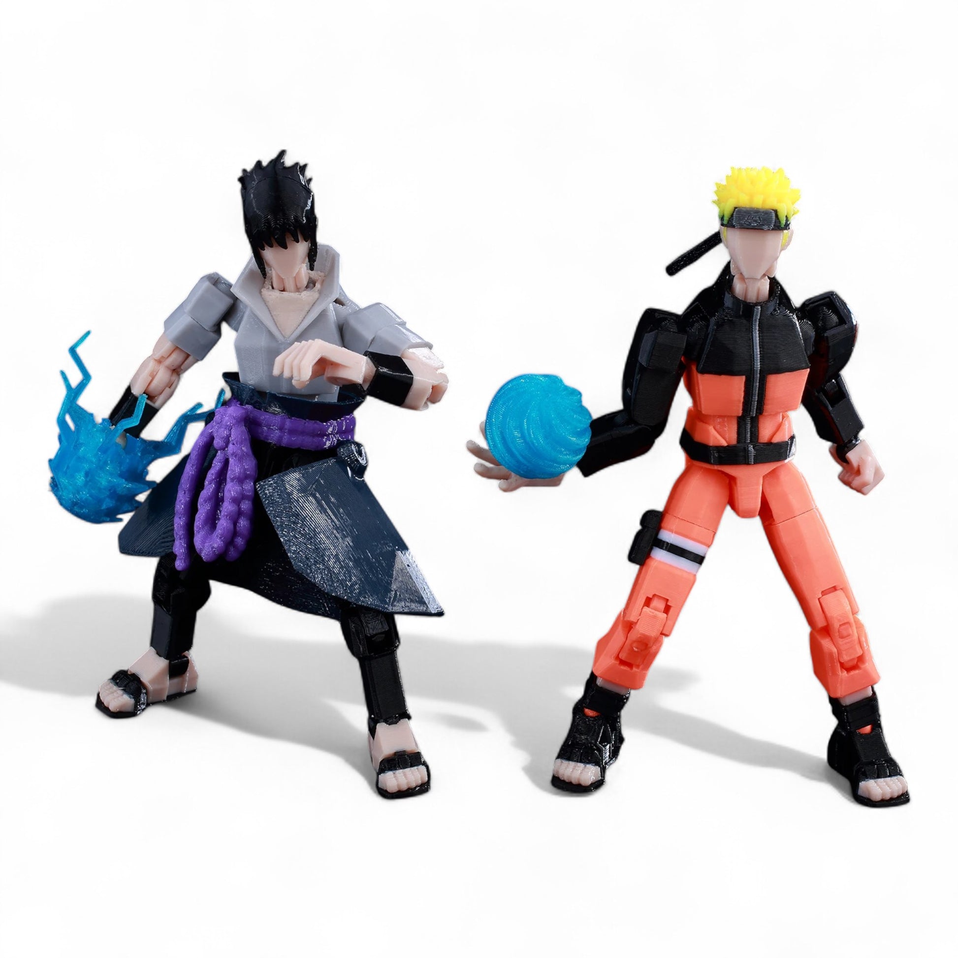 Front view of Sasuke Uchiha Titan13-style poseable figure