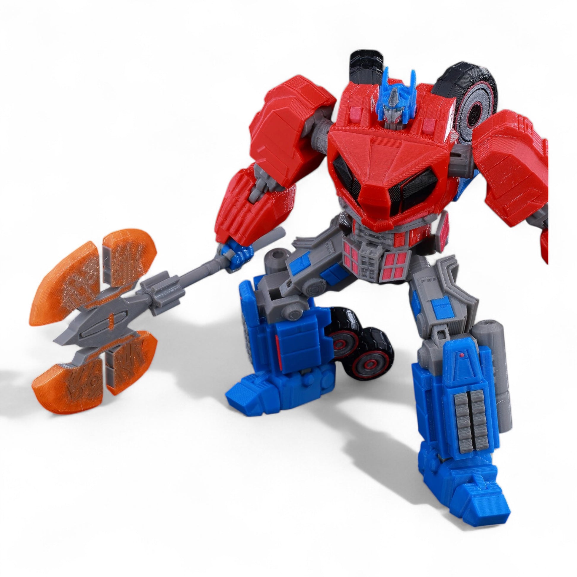 Dynamic superhero stance – Optimus Prime in T13 format