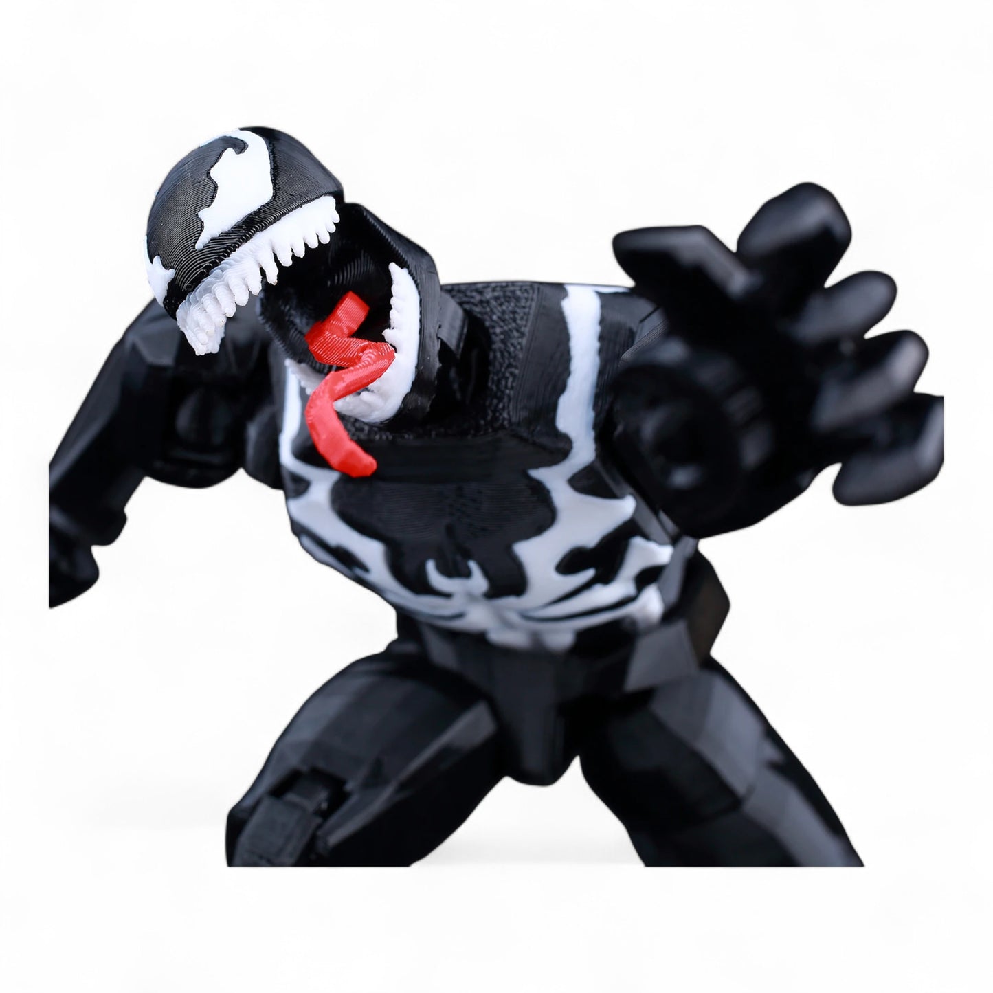 Close-up of Venom’s face sculpt – Titan13 figure