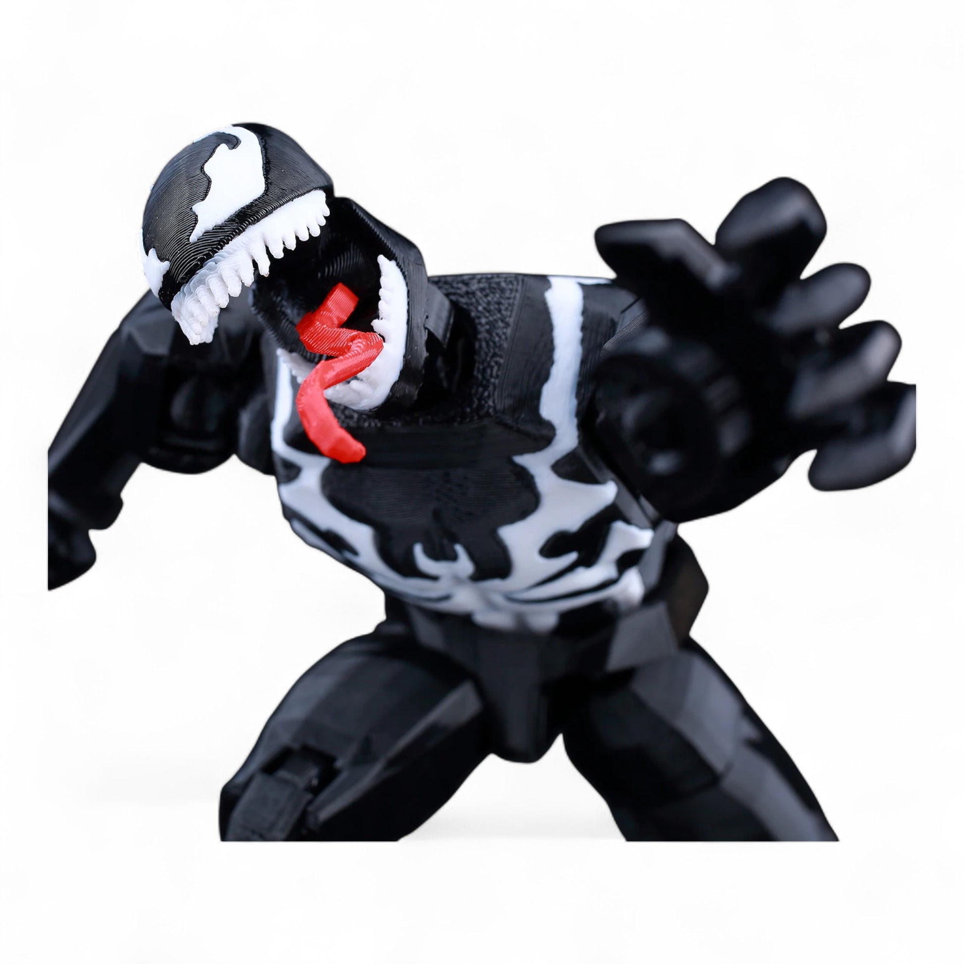 Close-up of Venom’s face sculpt – Titan13 figure